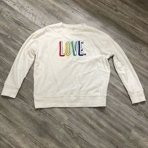 Shiraleah: Long Sleeve Embroidered Sweater - Love